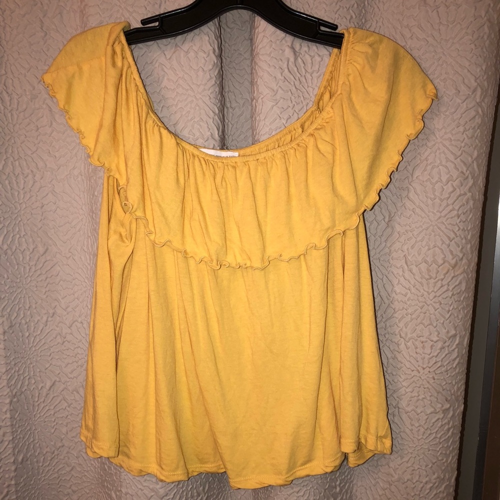 Yellow off the shoulder top